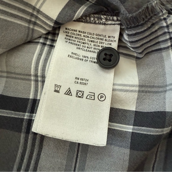 Columbia 100% Cotton‎ Gray Plaid Short Sleeve Button Collared Shirt Men’s L EUC - Picture 9 of 12
